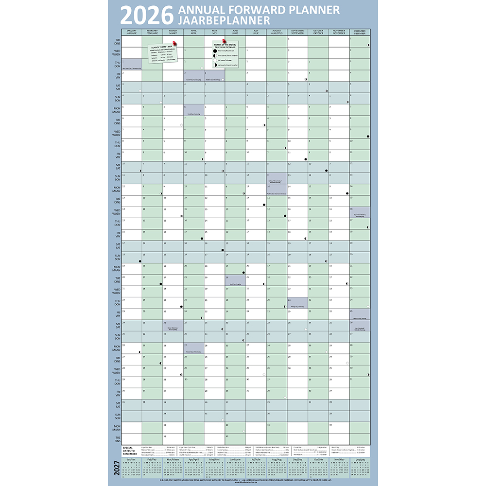 thumbnail image 2 of TachCom Vehicle Maintenance Wall Planner – LGV PSV A1 Size – 2025, 2026 Forward Planning (2 Pack) 2 of 6