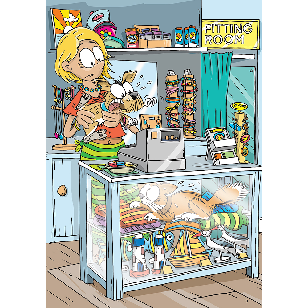 BBS - Piccolo & Saffron Bonnie with Piccolo & Saffron in her shop